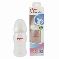 Biberón Boca Ancha Transparente 240 Ml Pigeon