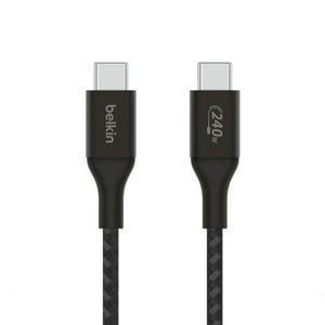 Belkin - Cable Usb-C A Usb-C 240W De 2.0 Mt Trenzado Negro