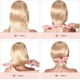 thumbnail image 4 of Paquete de 4 moldes para hacer moños, esponja de espuma con forma de oreja de conejo, donut francés, herramienta para peinar el cabello, rizador de moños, accesorios para mujeres y niñas (patrón de pu, 4 of 7
