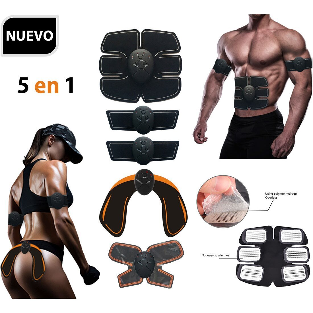 Movi - Electroestimulador Muscular 5 En 1 Tonifica Y Marca