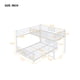 thumbnail image 3 of L-shaped Metal Twin over Full Size Bunk Bed, White, 3 of 3