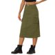 thumbnail image 4 of INSPIRE CHIC Falda de Carga de Mezclilla para Mujer de Regreso a Clases con Cordón de Cintura Alta Maxi Falda de Jean Verde Militar XL, 4 of 6