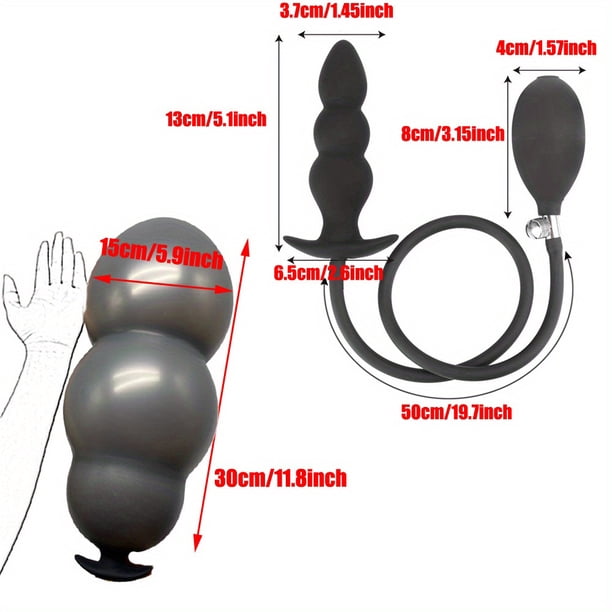 1pcs Adjustable Silicone Anal Plug with Quick Release Valve - Stretchable Butt Plug for Beginners and Advanced Users - Enhance Anal Pleasure for Women and Men
