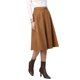 thumbnail image 4 of INSPIRE CHIC Falda de Mujer de Imitación de Gamuza Cintura Alta Negocios Casual Línea A Midi Faldas 2XL Marrón, 4 of 5