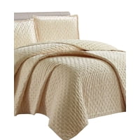 Tengfei - Cubrecama Quilt Delgado 2 Plazas Con Relieves De Tufting