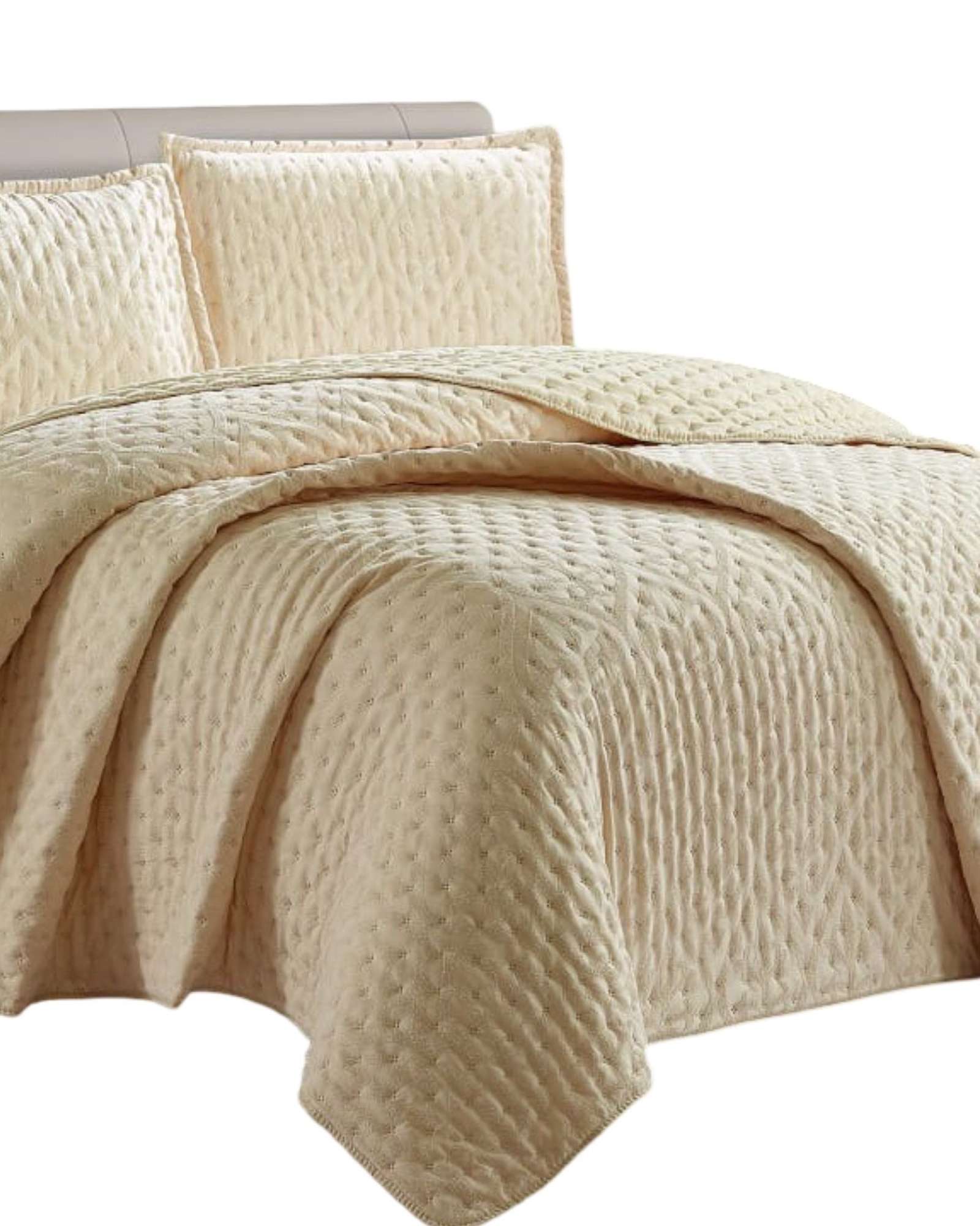 Tengfei - Cubrecama Quilt Delgado 2 Plazas Con Relieves De Tufting