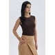 thumbnail image 2 of Polera Mujer Recogido Costado Chocolate, 2 of 4