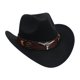 thumbnail image 2 of Sombrero De Vaquero Informal Disfraz Cosplay Sombrero De Protección Solar Verano Para Senderismo Negro, 2 of 3