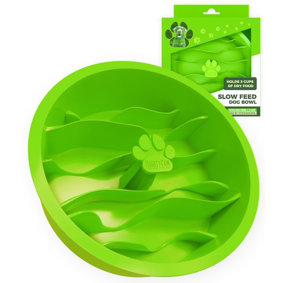 Cuenco para perros Slow Feeder Mighty Paw de silicona para todas las razas