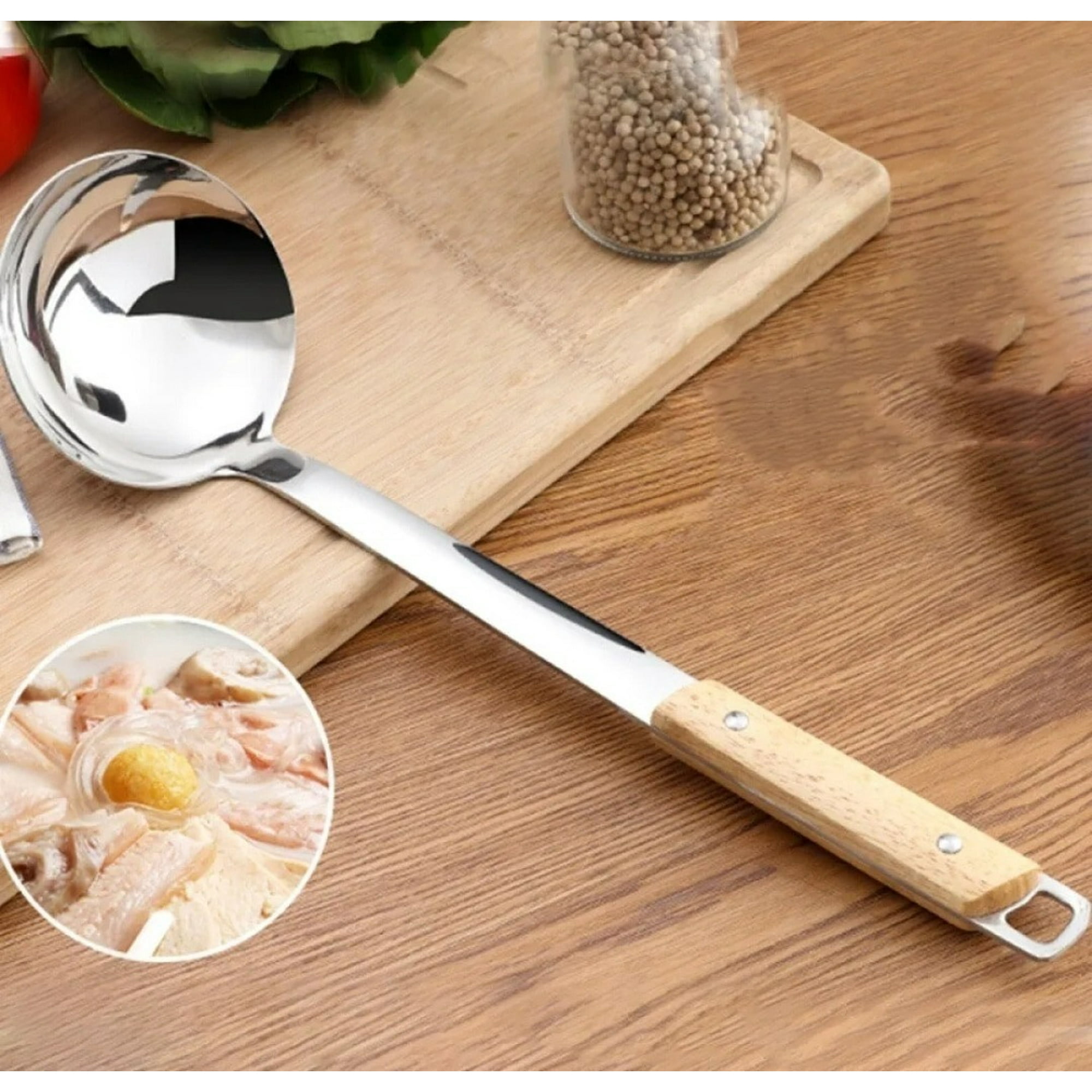 Genérico - Cucharon Sopero Sopa Cuchara Larga Acero Cocina