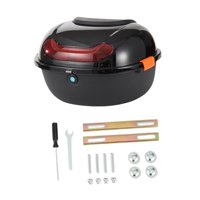 Ioensy - Maletero Trasero Para Motocicleta, Fácil Instalación, Seguro, Para Equipaje Trasero, Color Negro