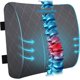 thumbnail image 1 of Almohada de apoyo lumbar LumbarPal para silla de oficina y coche, color gris, 1 of 7