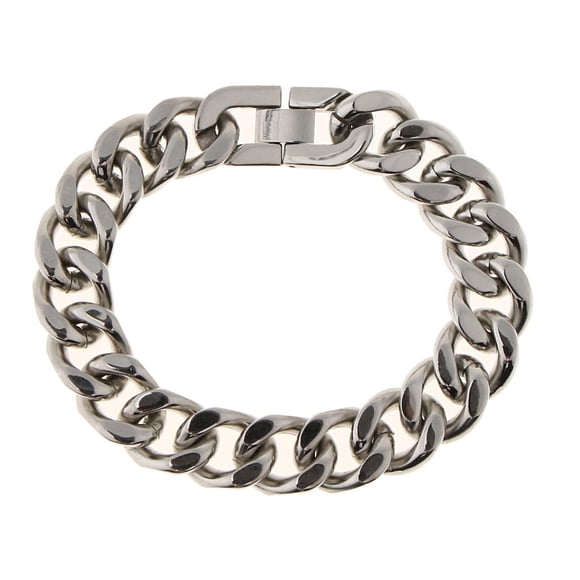 Pulsera Fiocias Biker Cadena Curb Plata