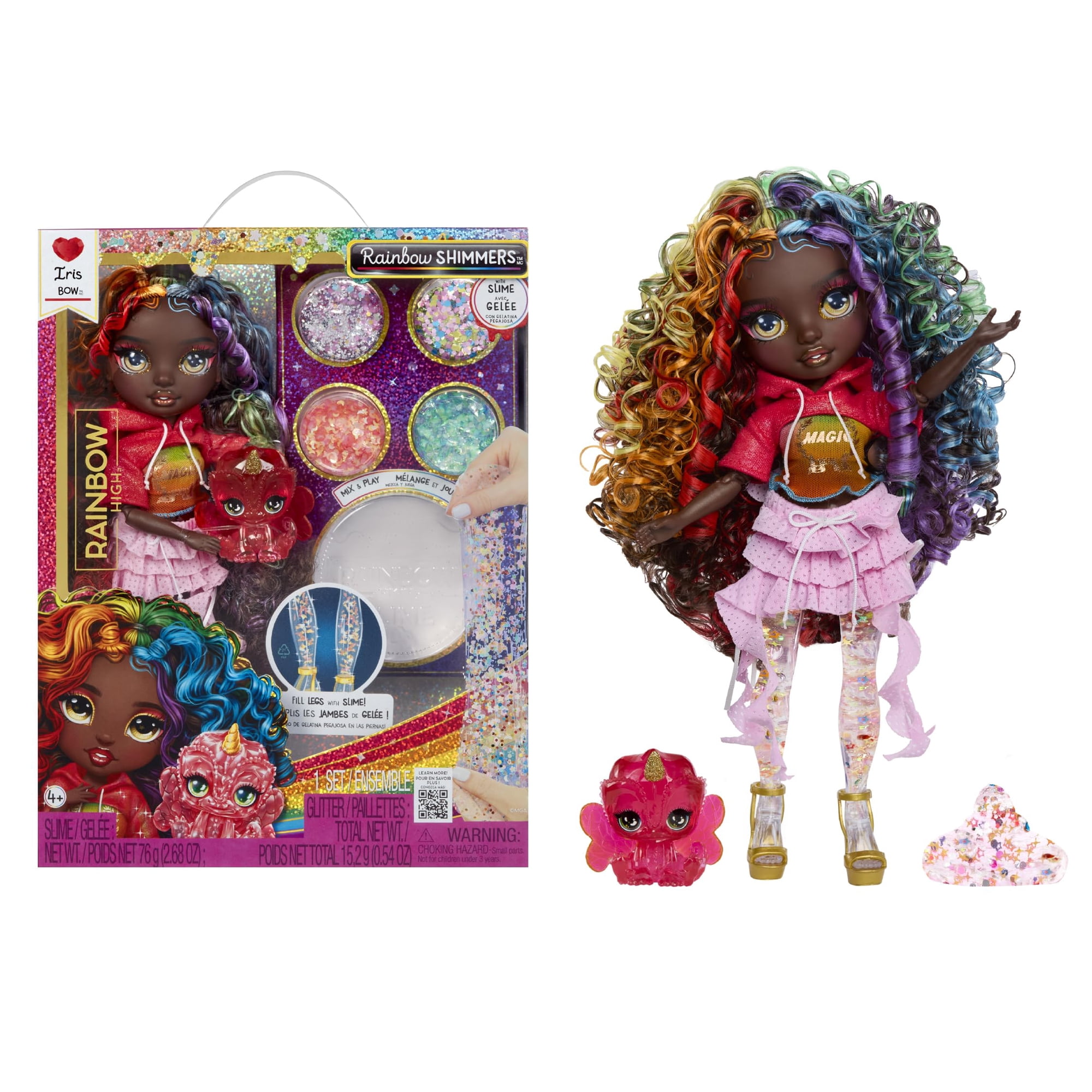 Muñeca Moderna Rainbow High Rainbow Shimmers Iris Con Limo De 11 Pulgadas