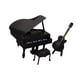 thumbnail image 5 of Piano Y Guitarra Para Casa De Muñecas A Escala 1/12 Con Taburete, Accesorio Para El Dormitorio De La Casa De Juegos, Color Negro, 5 of 5