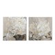 thumbnail image 1 of Decoración de pared Goldfoilart con flores blancas en flor, 60 x 60 cm x 2 (2 unidades), 1 of 8