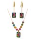 thumbnail image 1 of Conjunto Mia collar y aros con cristales austriacos esmerald cut chapado, 1 of 3
