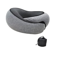 Magideal - Almohada De Viaje Con Soporte Para El Cuello Y Reposacabezas Ergonómico, Funda Extraíble, Almohada Suave Para El Cuello Y Reposacabezas Para El Hogar, Gris