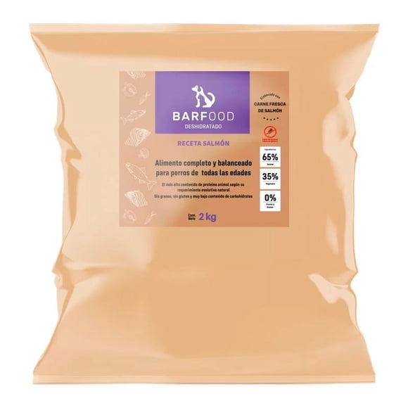 Alimento Deshidratado Adulto Raza Grande Salmón 2 Kg