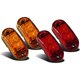 thumbnail image 1 of Partsam Amber Red 2.5 2 Diode Oval LED Trailer Truck Clearance Lights, 1 of 3