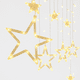 thumbnail image 1 of Luz Luces Navidad Cascada Diseño Estrella Cálida Amarilla 3m, 1 of 7