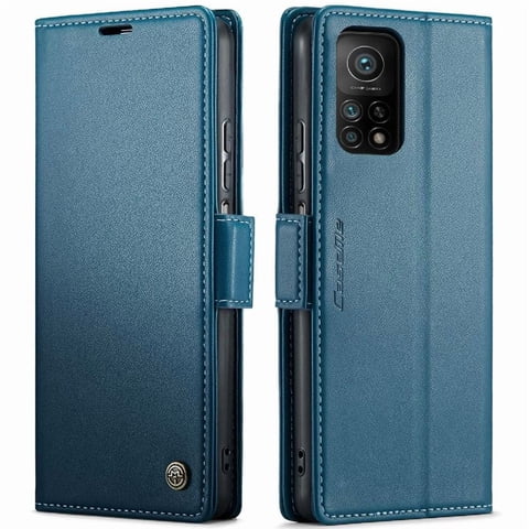 Caseme Tipo Cartera Xiaomi 10T/10T Pro Con Cierre Magnético, Rfid, Tarjetero, Soporte, Carga Inalámbrica