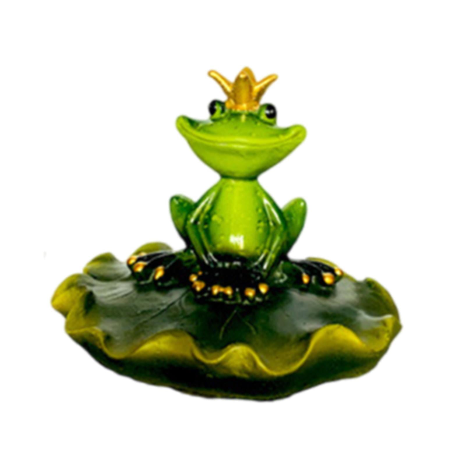 Magideal - Estatua De Animales De Figura De Rana Flotante De Agua De Estanque, Decoración Decorativa De Adornos Decorativos, Decoración De Adornos De Resina Para Estilo A