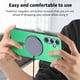 thumbnail image 2 of Magnetic Slim Case for Samsung Galaxy A14 with Camera Guard & Anti-Scratch Back Green, 2 of 6