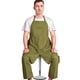 thumbnail image 2 of Deldelal verde - Cubierta completa Cross-Back, Twill duradero, refuerzo de cuero y superposición de piernas divididas, ajustable para hombres y mujeres - Ceramic Artist, Mechanic, Tattoo Del, 2 of 3