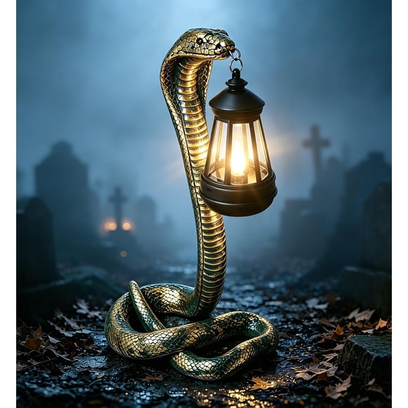 Estatua de jardín QZJDDZSW serpiente solar de 28 cm color bronce