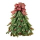 thumbnail image 2 of Corona De árbol De Navidad Para Puerta De Entrada, Adorno Colgante Para Habitación De Jardín Con Lazo A Cuadros, 2 of 5