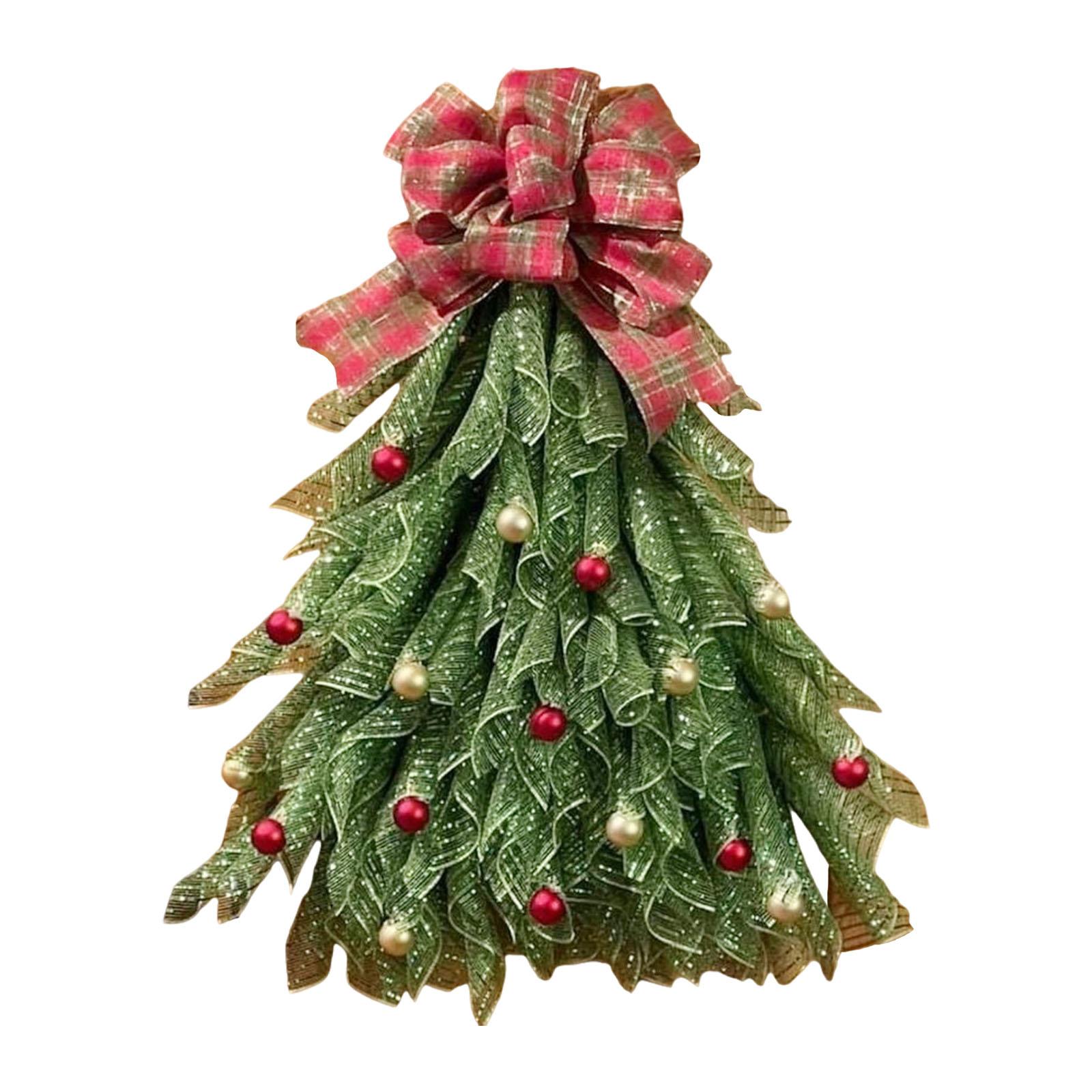 Magideal - Corona Navideña Colgante Para Adornar Entrada , Con Lazo De Cuadros