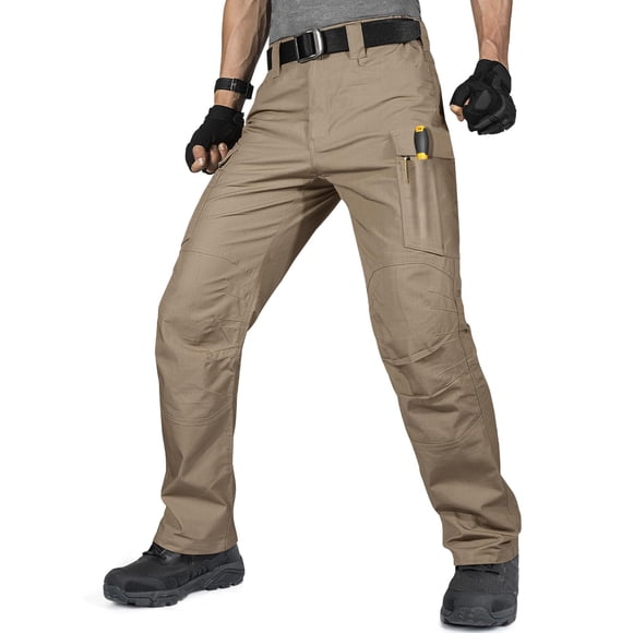 Pantalones Tácticos Cargo Resistentes al Agua FREE SOLDIER Marrón 36W x 32L