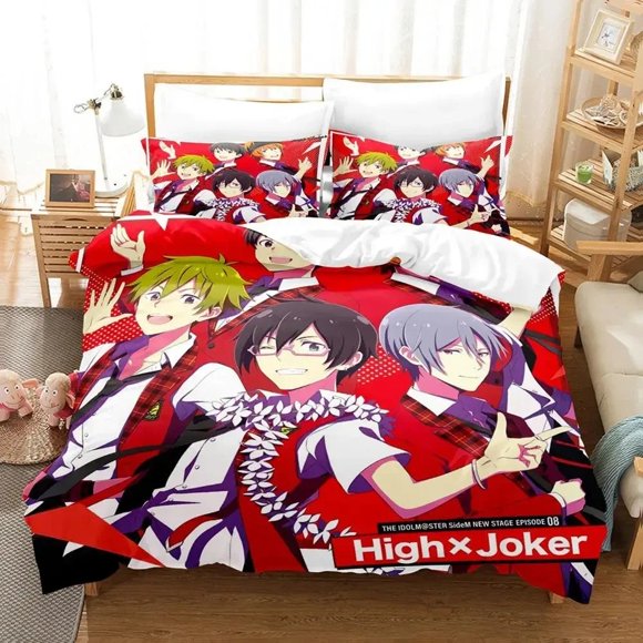 The Idolmaster SideM Bedding Set Duvet Cover Bed Set Quilt Cover Pillowcase Comforter Boys Adult