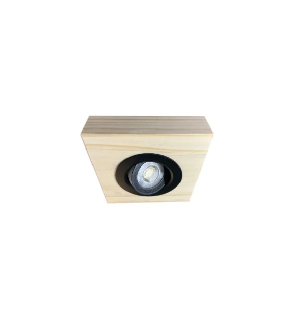 Genérico - Lámpara Techo Madera Rústica Led Incorporado 7W Cobertizo