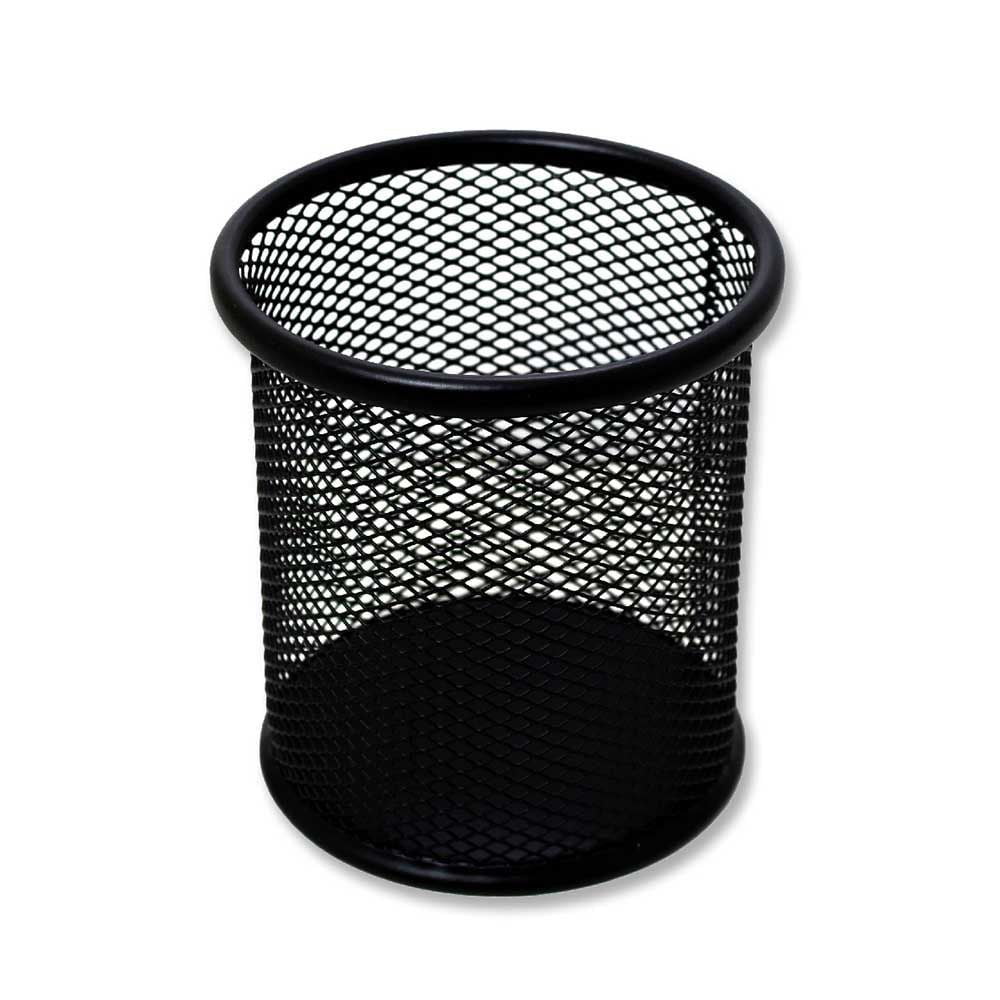 Oem - Porta Lápiz De Rejilla Malla Negra Metálica Oficina Nc