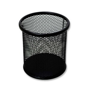 Oem - Porta Lápiz De Rejilla Malla Negra Metálica Oficina Nc