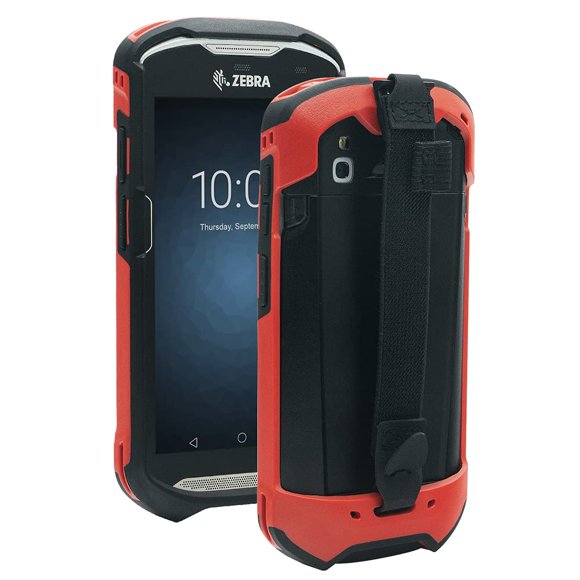 Funda protectora IYOUBOL Zebra TC51/52/56/57 con correa roja de mano