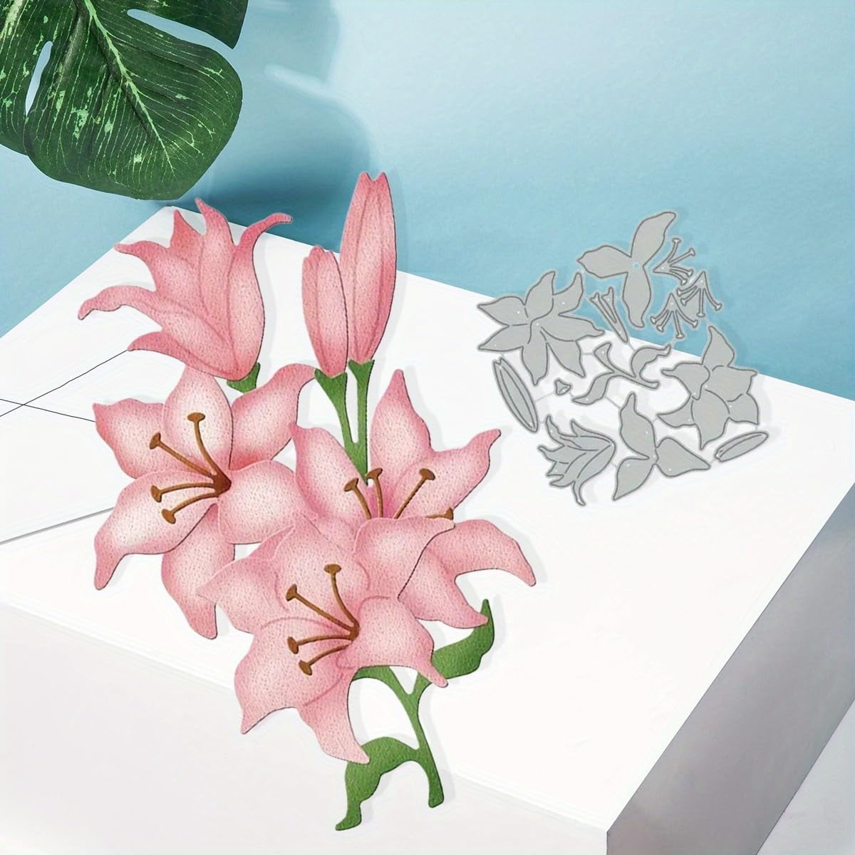 Troquelado de flores MCPOOX para álbumes de recortes, color rosa, 10,92 ...