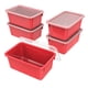 thumbnail image 1 of Contenedores de almacenamiento Storex, cubos pequeños, rojos (paquete de 5), 1 of 9