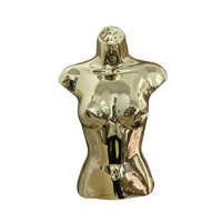 Magideal - Maniquí Femenino Torso Exhibición Torso Cuerpo Ropa Interior Exhibición Espalda Hueca Cuerpo Maniquí Gancho Colgante Para Tienda Espectáculos De Ropa Oro