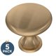 thumbnail image 2 of Perillas para gabinete Franklin Brass tipo hongo, bronce champán, paquete de 5, 2 of 9