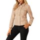 thumbnail image 5 of INSPIRE CHIC Chaqueta de imitación de ante con cuello vuelto, bolsillos con solapa y botones a presión para mujer, regreso a clases, L albaricoque rosa, 5 of 7