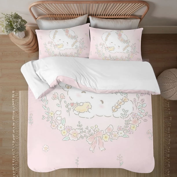 Cogimyun 3-Piece Bedding Set For Kids Boys Girls Adult Cartoon Warm Cute Fashion Holiday Present Gift Bed Sheets