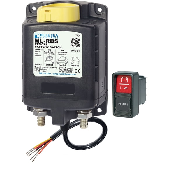 Interruptor remoto de batería Blue Sea Systems 7700 12V