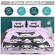 thumbnail image 5 of Kuromi Print Bedding Set Pattern Duvet Cove Set 3 Pieces 1 Quilt Cover And 2 Pillowcases for Women Men Teens, 5 of 5