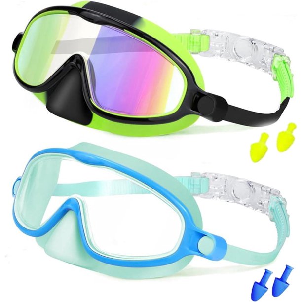 Gafas natación niños nuevas visión amplia antivaho anti-UV piscina 3-14 años