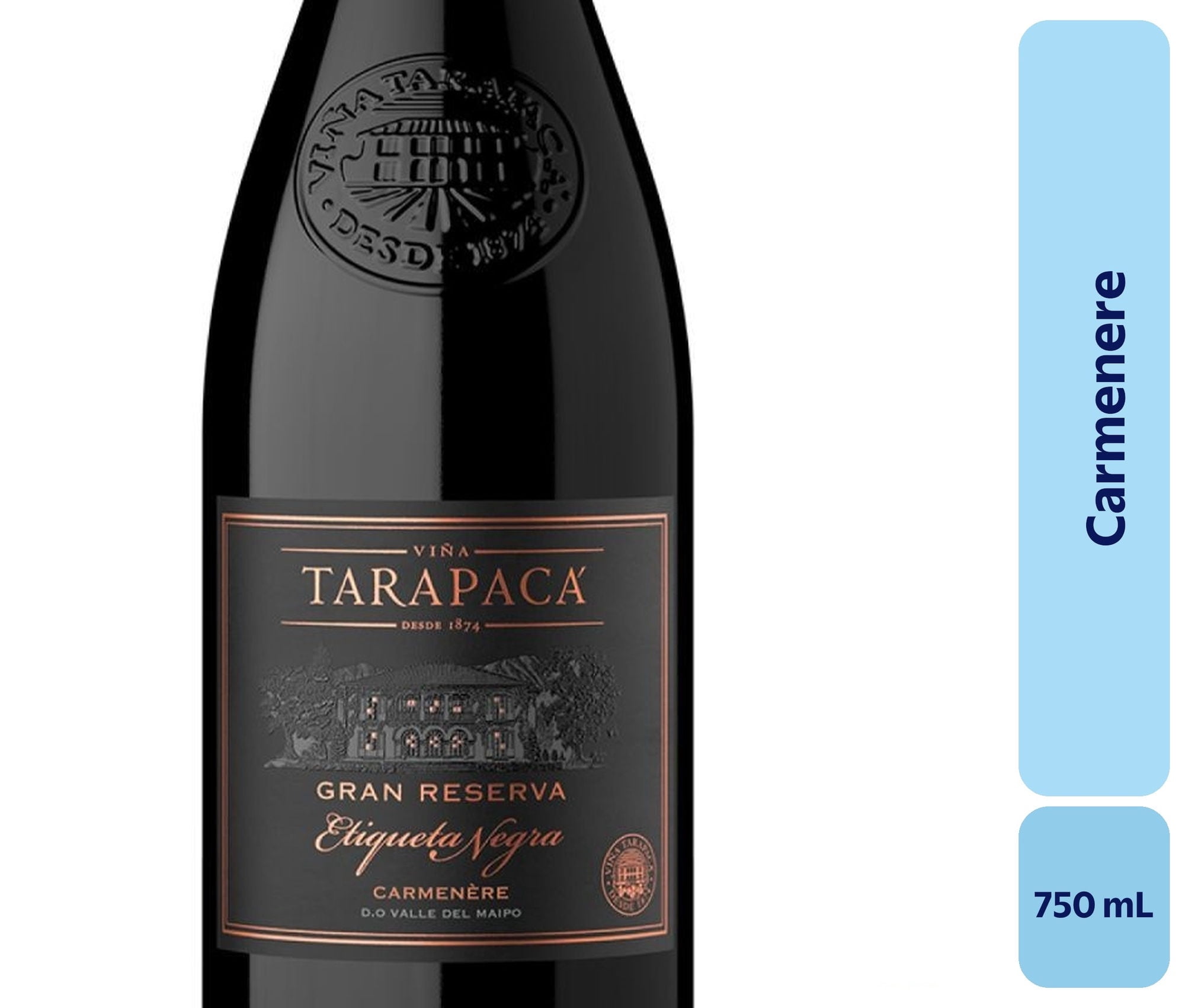 Vino Carménère Botella 750 mL Tarapaca