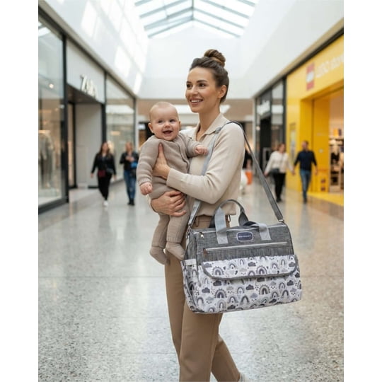 Decoideas - Bolso Pañalera Maternal Para Bebé Con Mudador Portátil
