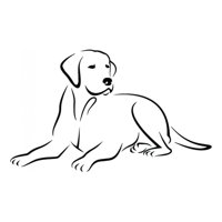 Rienda Libre Graphics - Decomural Sitting Labrador Dog Ws-34708